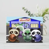 Invitations de Bowling Party personnalisables (Debout devant)