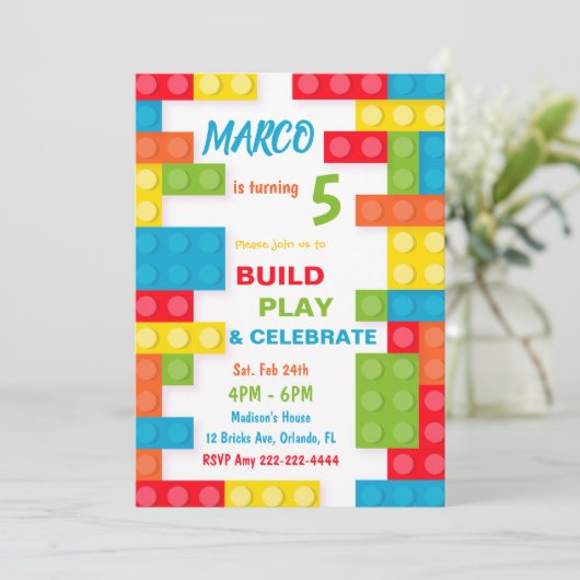 Invitations de briques, Invitations d'anniversaire (Debout devant)