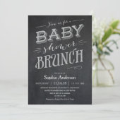Invitations de brunch de baby shower de tableau (Debout devant)