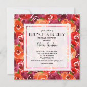 Invitations de Brunch et Bubbly Floral Bridal Show (Devant)