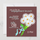 Invitations de Brunch fiançailles {Brown} (Devant)