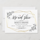 Invitations de brunch post-mariage géométrique mod (Devant)