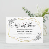 Invitations de brunch post-mariage géométrique mod (Debout devant)