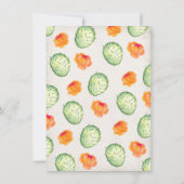 Invitations de cactus d'aquarelle Baby shower mexi (Dos)