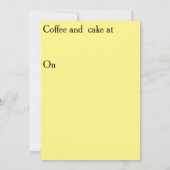 Invitations de café à l'heure du snack (Dos)