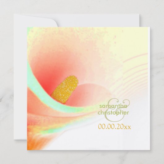Invitations de calla peinte/mariage (Devant)