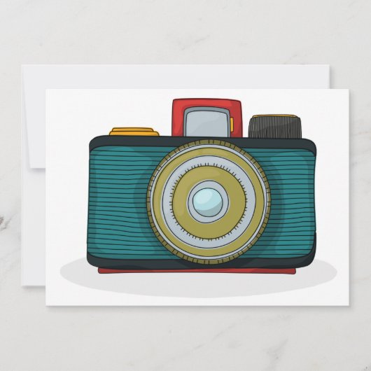 Invitations de caméra de style rétro (Devant)