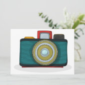 Invitations de caméra de style rétro (Debout devant)