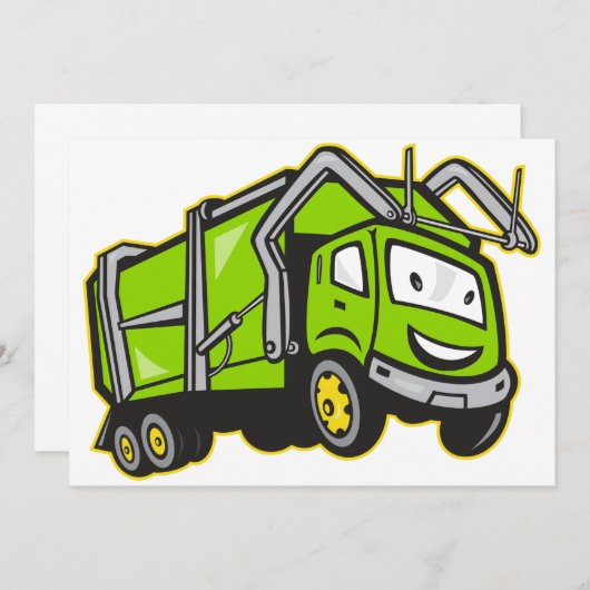 Invitations de camion de déchets (Devant / Derrière)