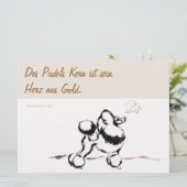 Invitations de caniche (Debout devant)