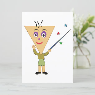 Invitations de caractères de tête triangulaire