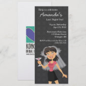 Invitations de caricatures de la mariée de la Bach (Devant / Derrière)