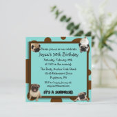 Invitations de Carlins bleues et Brown (Debout devant)