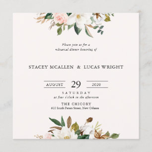Invitations de Carrés floraux Magnolia