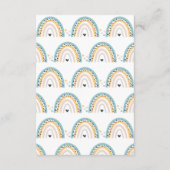 Invitations de carte arc-en-ciel d'anniversaire pe (Dos)