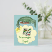 Invitations de carte de dragon et de chasse au (Debout devant)