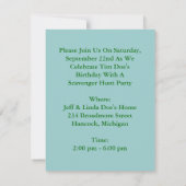 Invitations de carte de dragon et de chasse au (Dos)