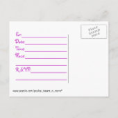 Invitations de carte postale Cupcake Party (Dos)