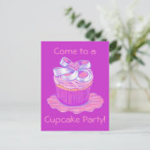Invitations de carte postale Cupcake Party (Debout devant)