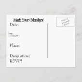 Invitations de carte postale de réunion du seconda (Dos)