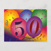 invitations de carte postale pour 50e anniversaire (Devant)