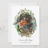 Invitations de cartes de Noël Rustique Antler (Devant)