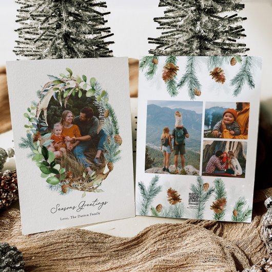 Invitations de cartes de Noël Rustique Antler