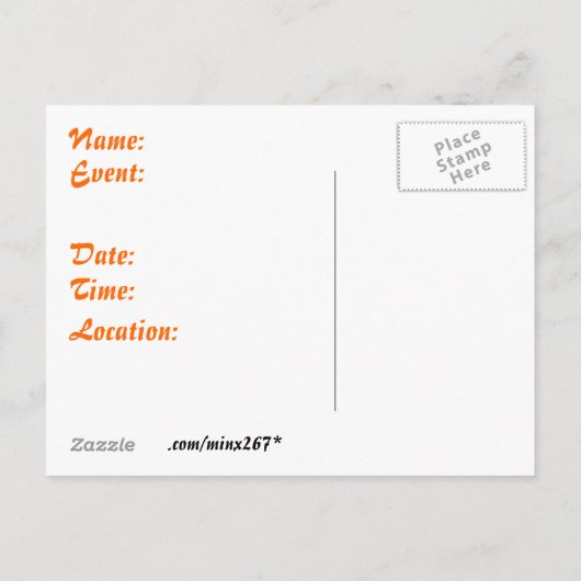 Invitations de cartes postales Spring Crocus (Dos)