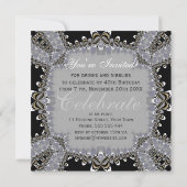 Invitations de célébrations d'anniversaire élégant (Dos)