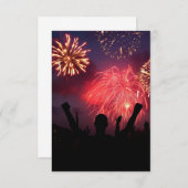 Invitations de célébrations de Fireworks (Devant / Derrière)