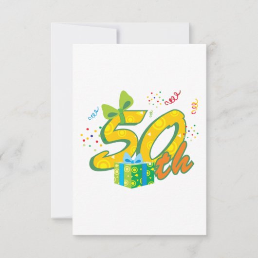 Invitations de célébrations du 50e anniversaire (Devant)