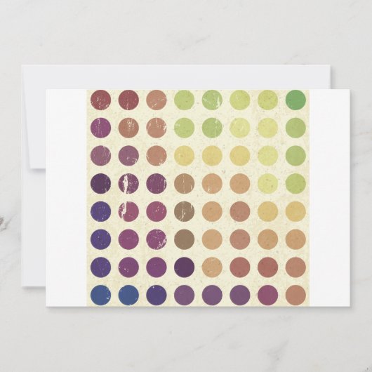 Invitations de cercles colorés rétro (Devant)