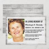 Invitations de cérémonie commémorative ou (Devant / Derrière)