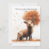 Invitations de cerfs et de Feuilles en chute ou pa (Dos)