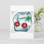 Invitations de cerises de cubes de glace (Debout devant)