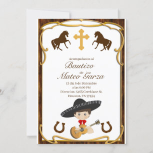 INVITATIONS DE CHARRO BAUTIZO
