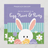 Invitations de chasse à oeuf de pâques (Devant / Derrière)