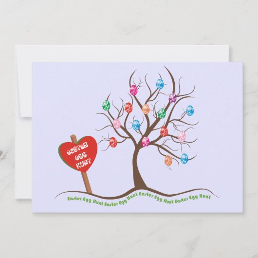 Invitations de chasse aux oeufs de Pâques (Devant)