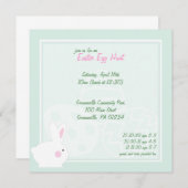 Invitations de chasse aux oeufs de Pâques Bunny (Devant / Derrière)