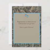 Invitations de chasse bleues de baby shower de (Dos)