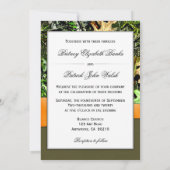 Invitations de chasse oranges de mariage de Camo (Dos)