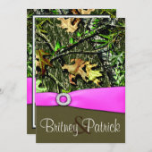 Invitations de chasse rose-clair chiques de (Devant / Derrière)