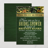 Invitations de chasse vertes de Fête de la mariée (Devant / Derrière)