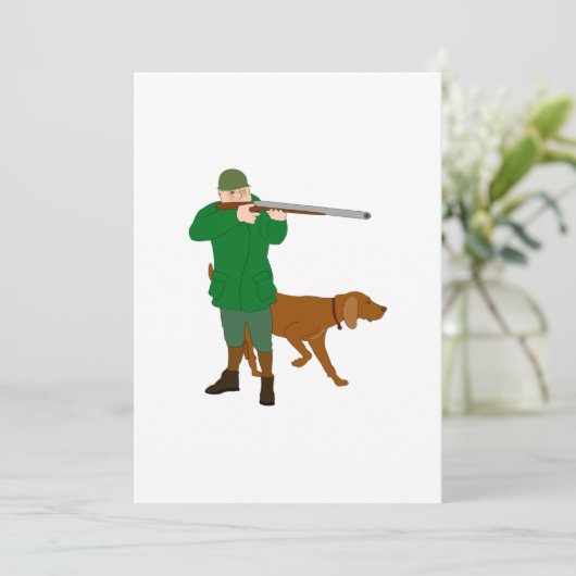 Invitations de chasseur et d'un chien (Debout devant)