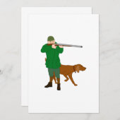 Invitations de chasseur et d'un chien (Devant / Derrière)