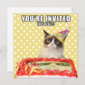 Invitations de chats grincheux - Vous êtes invité (Devant / Derrière)