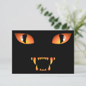 Invitations de chats noirs Cartes d'Halloween pers (Debout devant)