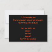 Invitations de chats noirs Cartes d'Halloween pers (Dos)