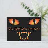 Invitations de chats noirs Cartes d'Halloween pers (Debout devant)