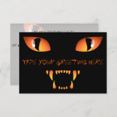 Invitations de chats noirs Cartes d'Halloween pers (Devant / Derrière)